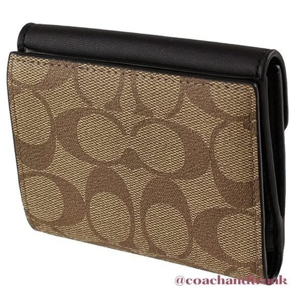 COACH Leather Georgie Wallet Gold Metal Horse Carriage Snap Buckle NWT - Picture 10 of 13